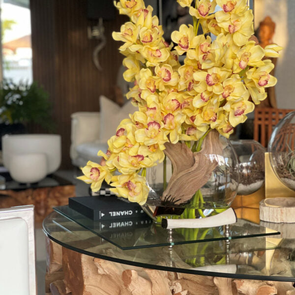 Yelloolin artificial plant in vase