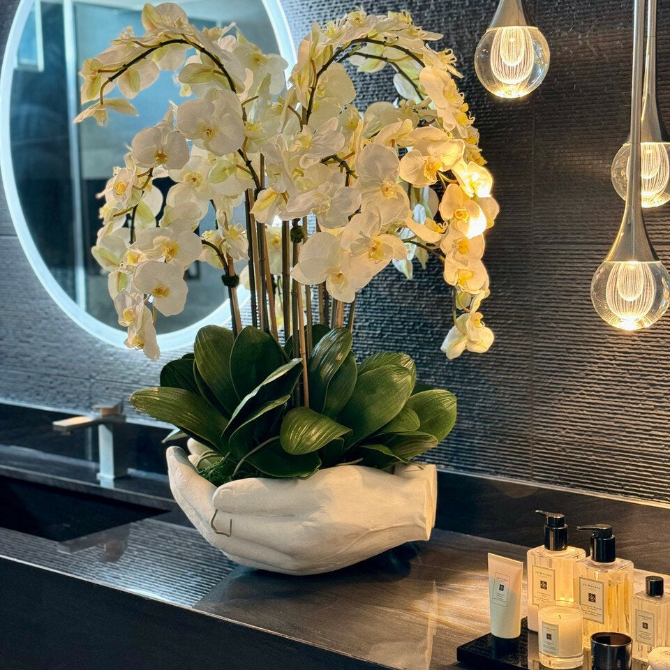 Whiteolos artificial plant in vase