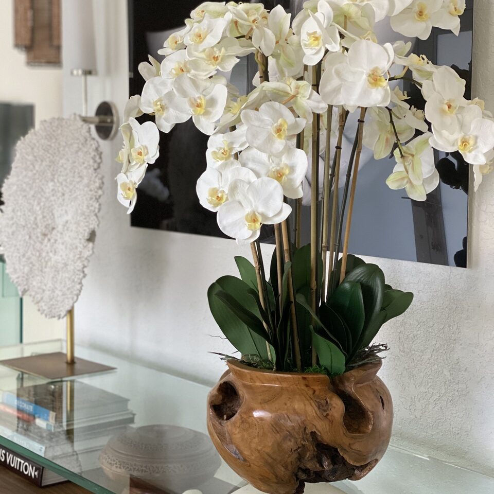 Largeonit artificial plant in bowl