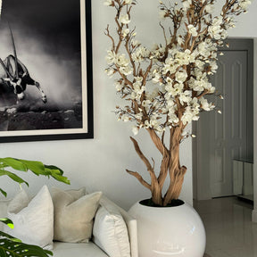 Whiteamul artificial plant in pot
