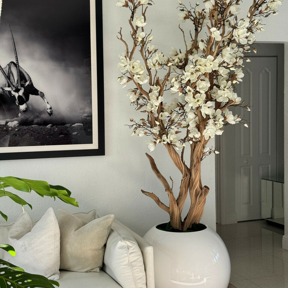 Whiteamul artificial plant in pot