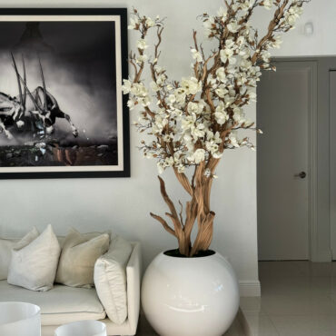 Whiteevol artificial plant in pot